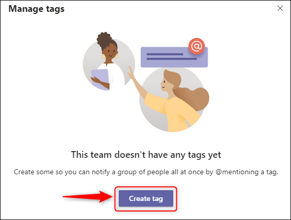 The &quot;Create tag&quot; button.