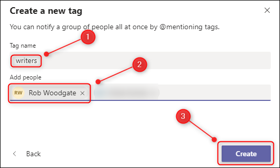 The &quot;Create a new tag&quot; panel.