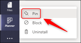 Click &quot;Pin&quot; to keep a button visible.
