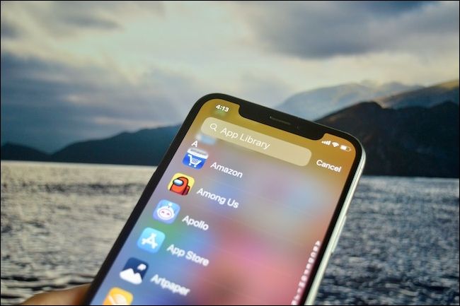 App Library Search screen in iOS 14