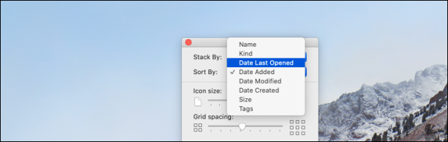 Change Sort by option for Mac desktop