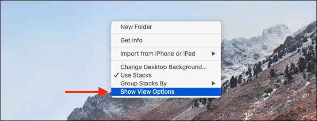 Click the Show View Options button