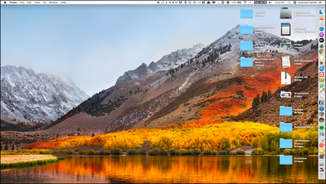 Mac desktop after customization