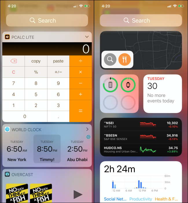 Showing old widgets along side new widgets in iOS 14