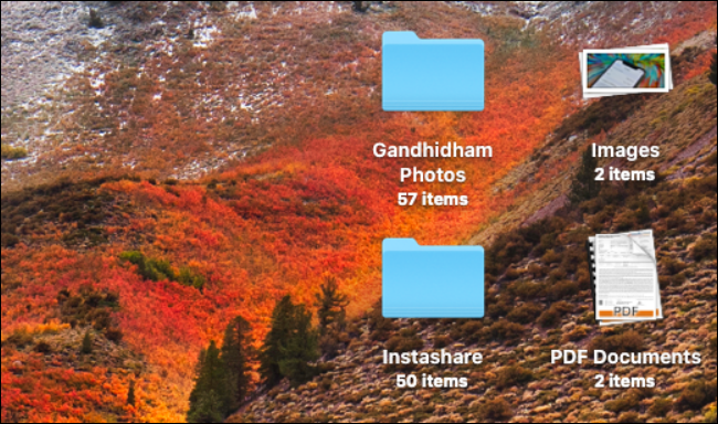 Stacks in Mac desktop