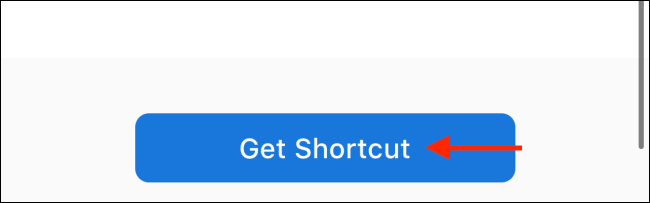 Tap Get Shortcut