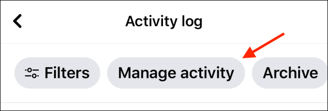 Tap Manage Activity