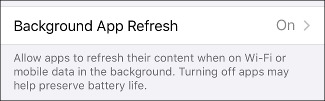 Disable Background App Refresh to Save iPhone Battery