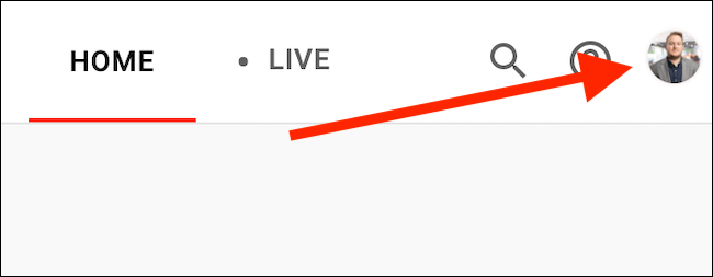 Click you YouTube TV avatar in the top-right corner