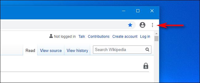 Click three dots menu in Google Chrome