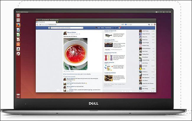 The Dell XPS 13 developer edition laptop showing a Ubuntu desktop.