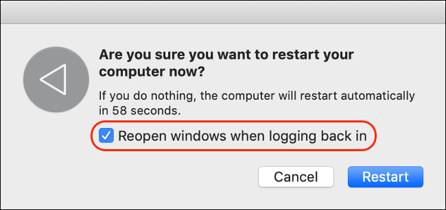 Disable Reopen Windows When Logging in for a Faster Startup Time