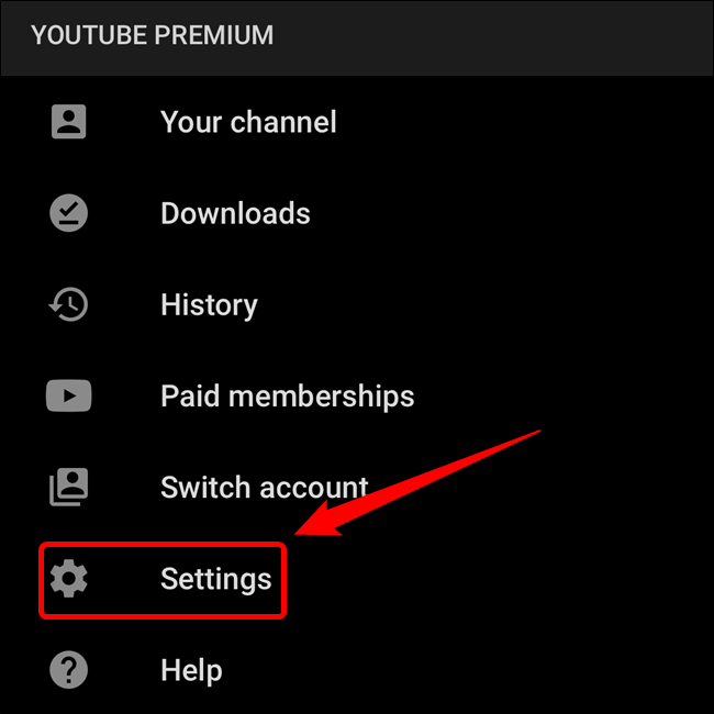 Select the "Settings" button