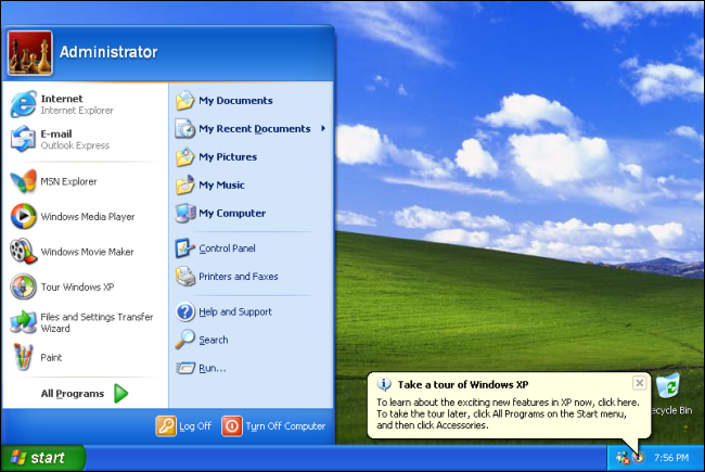Windows XP Screenshot