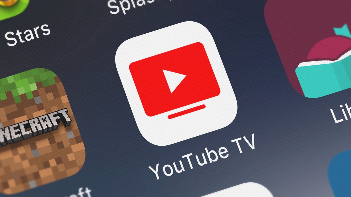 YouTube TV app icon on a smartphone