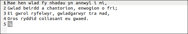 Extracted Welsh text