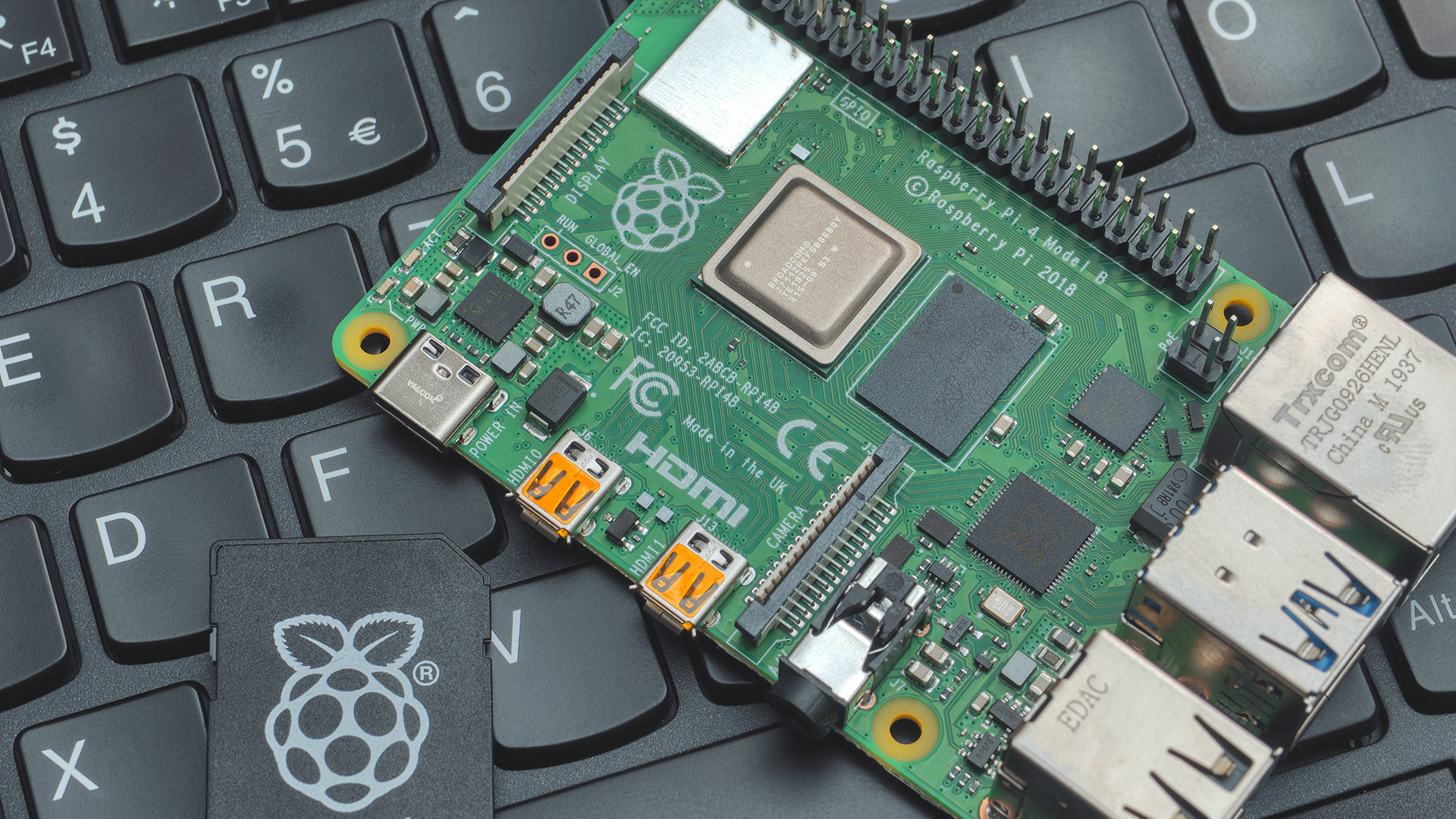 A Pi 4 on a Thinkpad laptop.