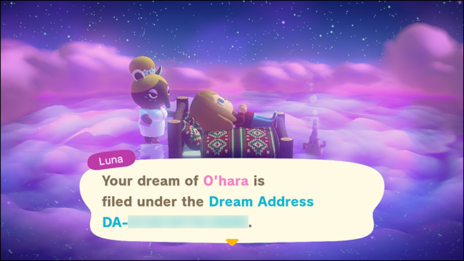 Animal Crossing New Horizons assigned dream address