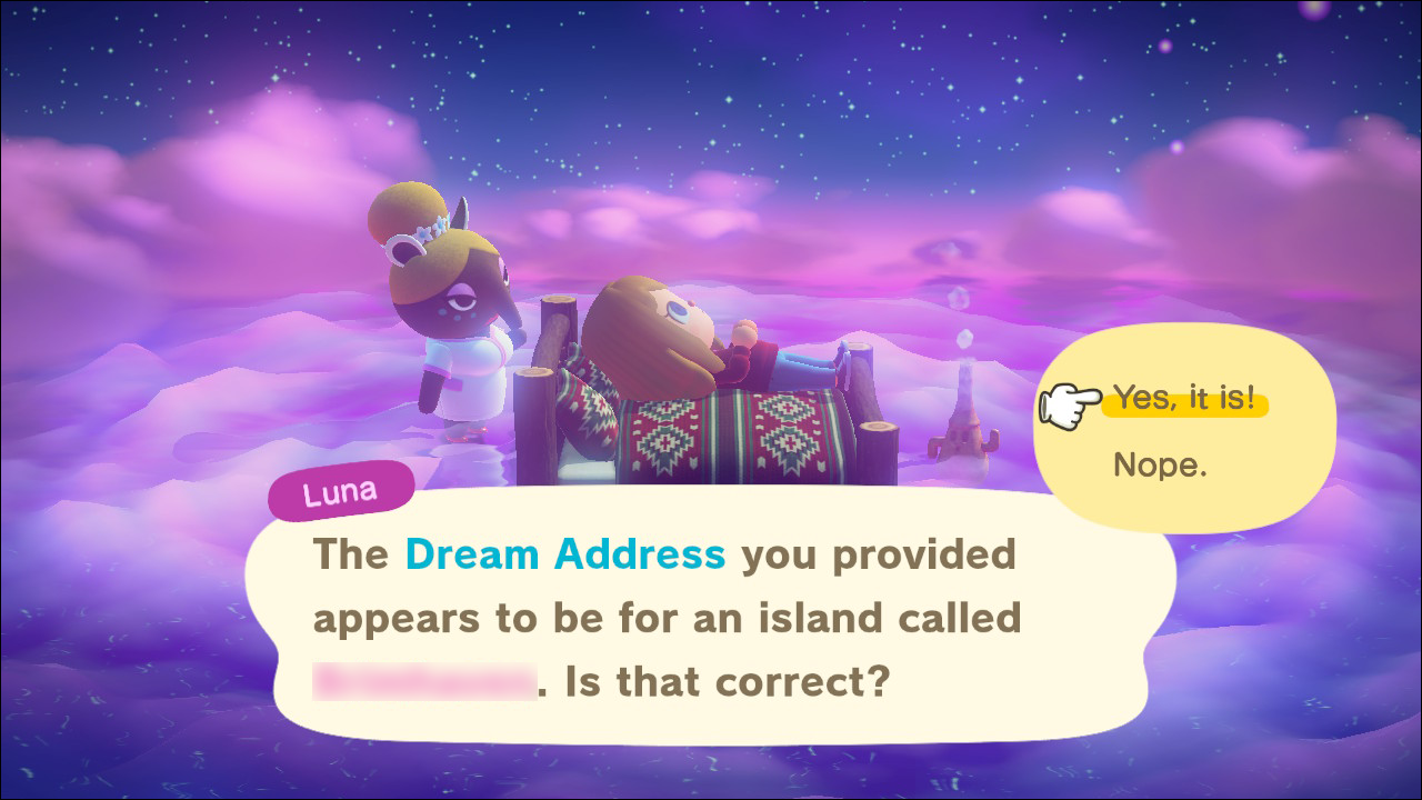 Animal Crossing New Horizons confirm dream address