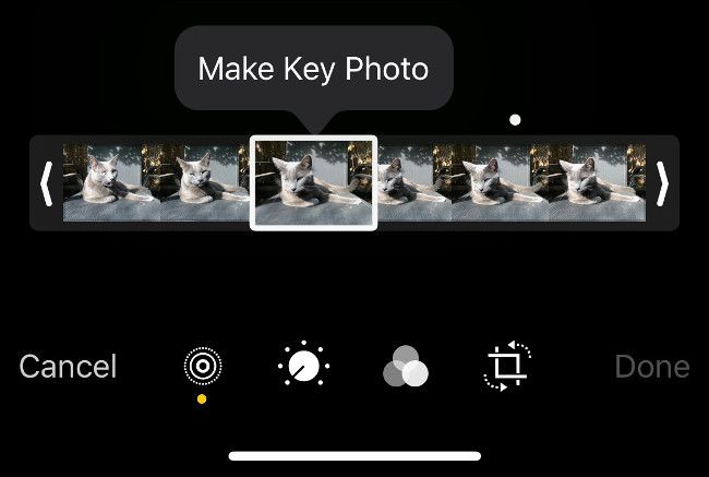 Make New Key Photo from Live Photo in iOS Photos App
