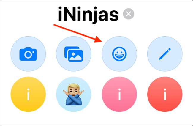 Tap Emoji button
