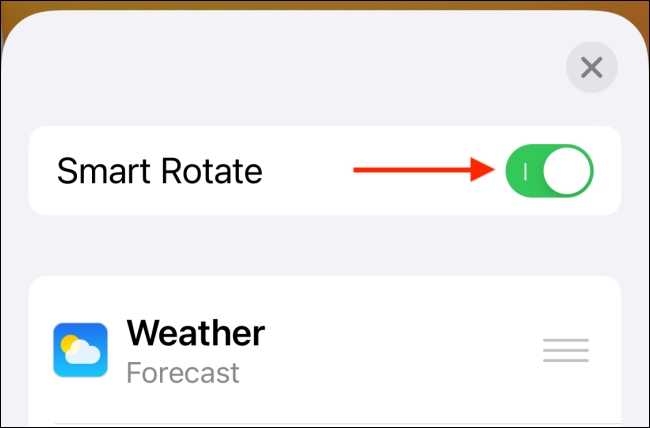 Tap to disable Smart Rotate