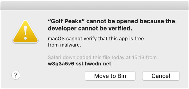 macOS Gatekeeper Preventing an App from Opening