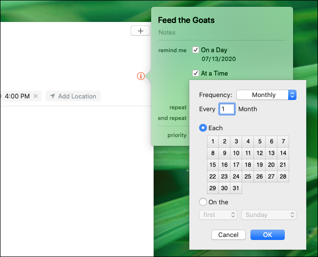 How To Set Up Recurring Reminders On A Mac 3848