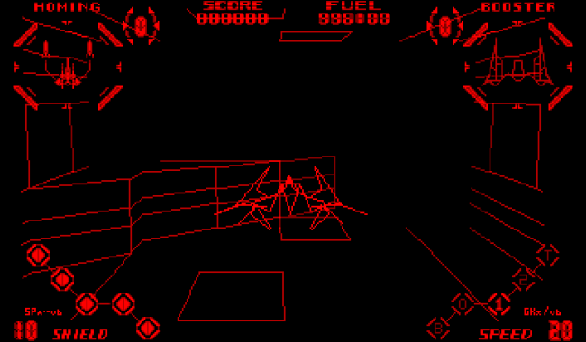 Screenshot of Red Alarm on Virtual Boy
