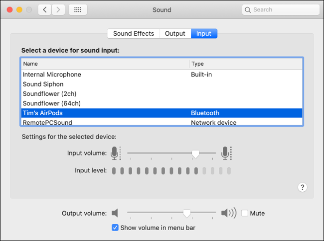 Change Sound Input to Your Preferred Microphone