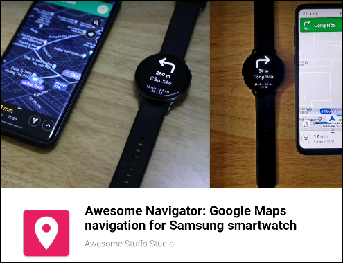 The Awesome Navigator app on the Samsung Store.