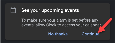 google clock calendar alarm