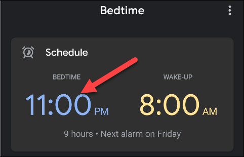 google clock bedtime schedule