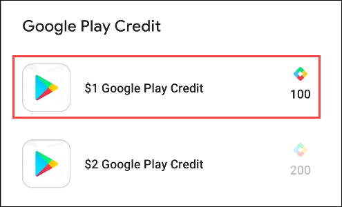 google play points for credit