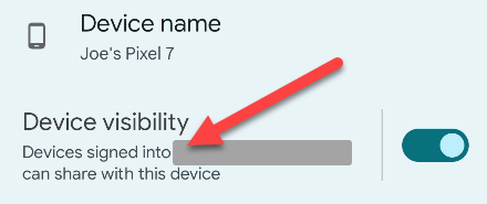 Select "Device Visibility."