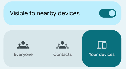 Device Visibility options.