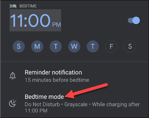 google clock bedtime mode