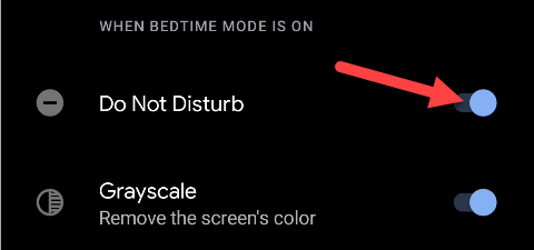 bedtime mode do not disturb