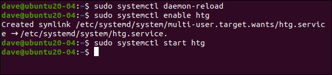 sudo systemctl daemon-reload in a terminal window