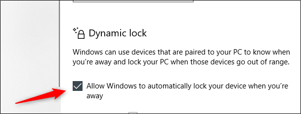 Dynamic Lock Feature