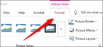 Picture format tab