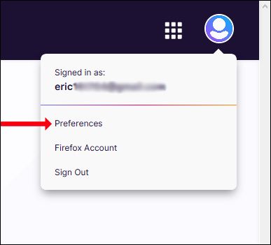 Click "Prefrences" from the drop down menu