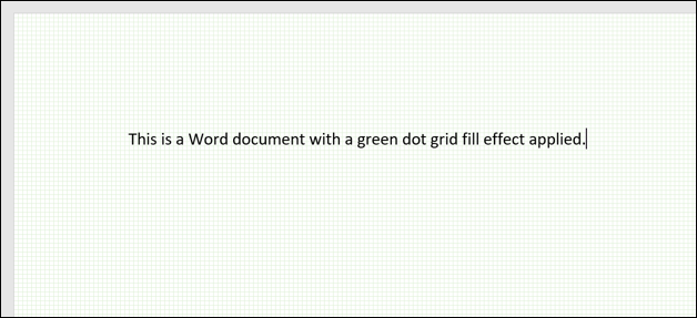 An example of a Word document template with a dot grid background
