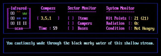 A screenshot of the BBS Door Game Operation: Overkill II.