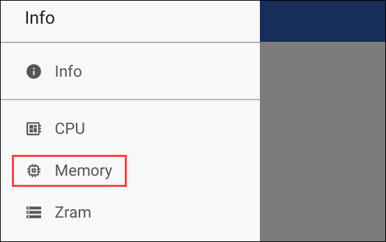 chromebook system internals menu memory