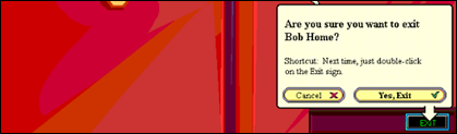 The &quot;Are You Sure You Want to Exit?&quot; message in Microsoft Bob.