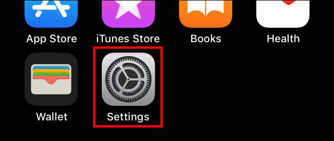 Tap the "Settings" icon.
