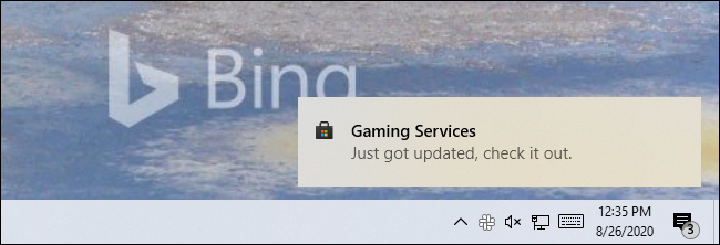A Store notification on Windows 10 saying an app &quot;Just got updated, check it out.&quot;