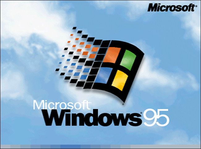 The Microsoft Windows 95 startup splash screen.
