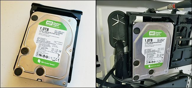 A hard drive removed from a PC